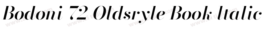 Bodoni 72 Oldsryle Book ltalic字体转换